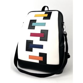 фото рюкзак Альба Собони 240027 черно-белый купить