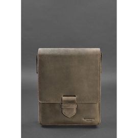 Мужская кожаная сумка-мессенджер Esquire темно-коричневая