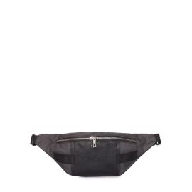 фото сумка на пояс POOLPARTY banana-leather-graphite купить