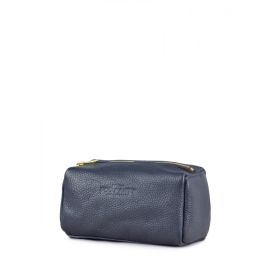 фото косметичка POOLPARTY cosmetic-leather-darkblue купить