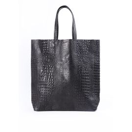 фото сумка POOLPARTY leather-city-croco-black купить
