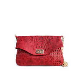фото клатч POOLPARTY poolparty-red-crocodile-clutch купить