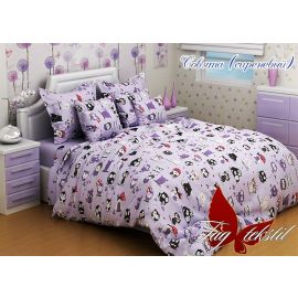 фото постельного белья TAG Совята сиреневый купить