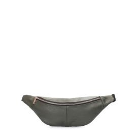 фото сумка на пояс POOLPARTY waistbag-leather-darkgreen купить